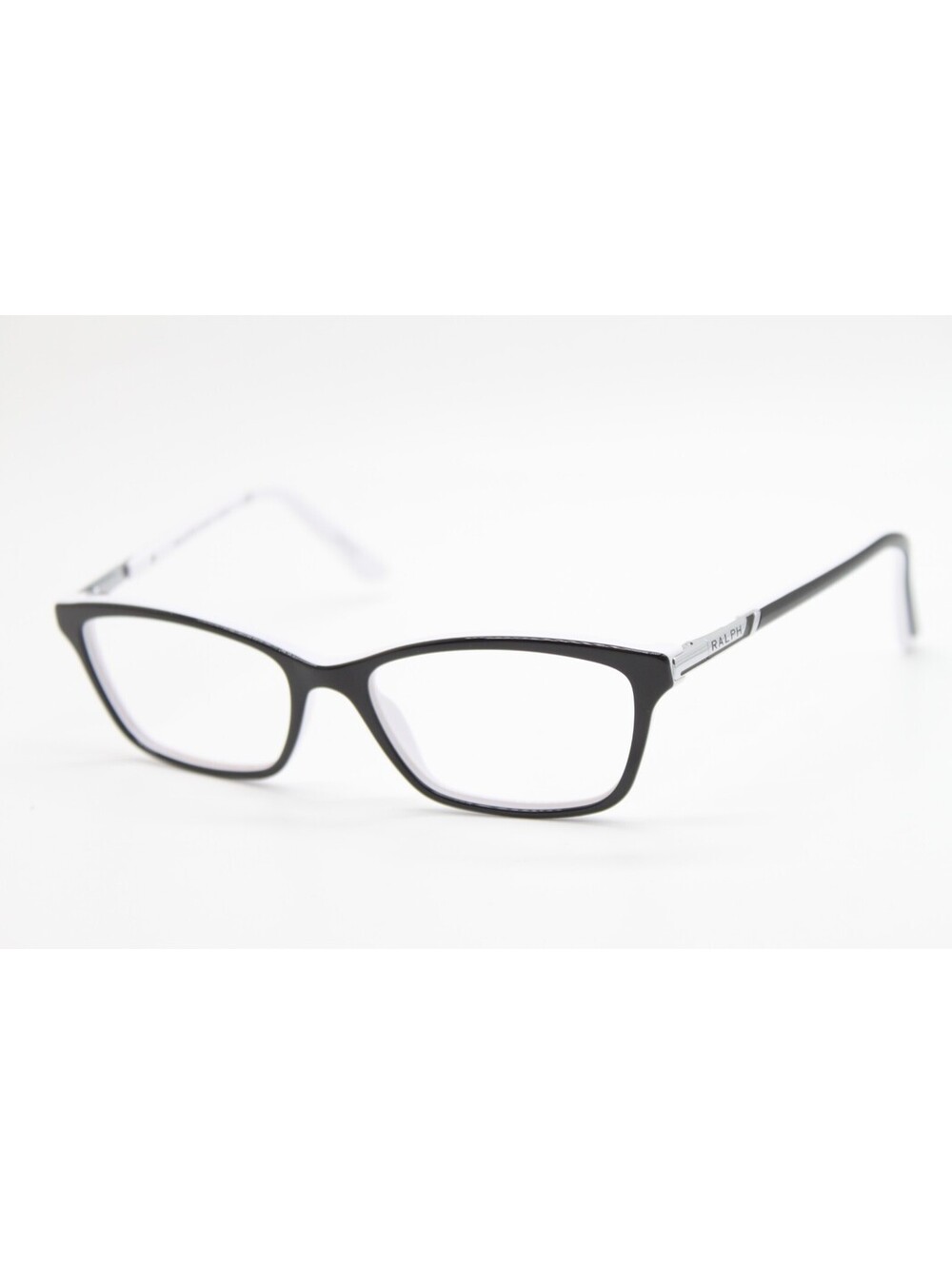 NEW RALPH LAUREN RA 7044 1139 BLACK WHITE AUTHENTIC EYEGLASSES 52-16